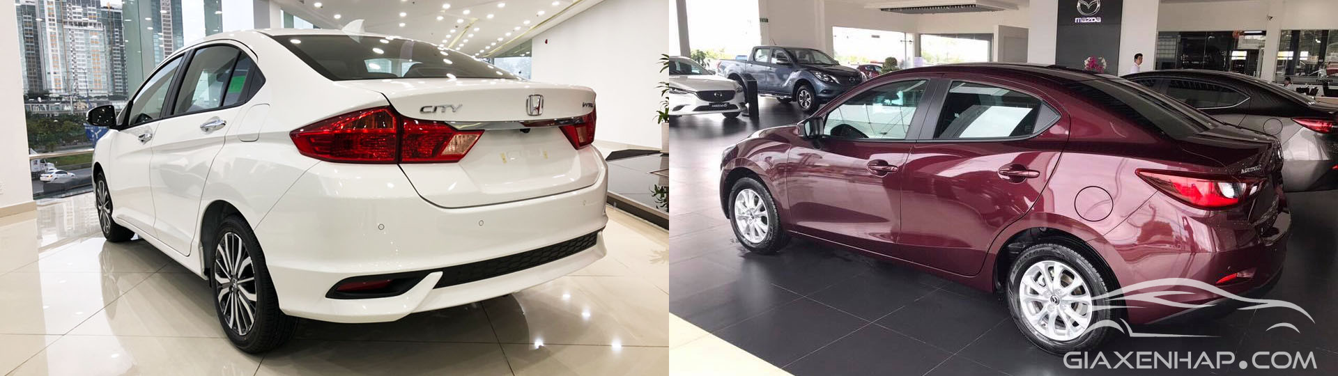 So sánh Honda City 2019 và Mazda 2
