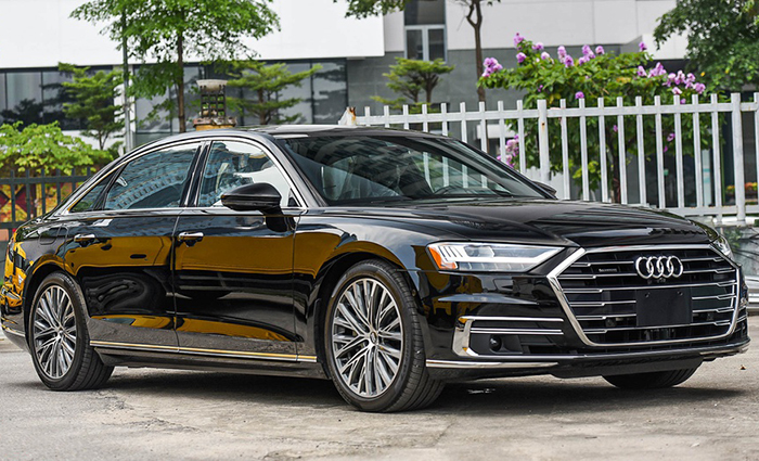 Ngoại thất của Audi A8L mới có cùng ngôn ngữ thiết kế với A8 tiêu chuẩn